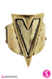 Paparazzi "Getting My Point Across - Brass" ring Paparazzi Jewelry