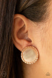Paparazzi "Get Up and GLOW " Rose Gold White Moonstone Clip On Earrings Paparazzi Jewelry