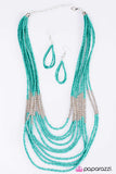 Paparazzi "Get With The BEAD" Blue Necklace & Earring Set Paparazzi Jewelry