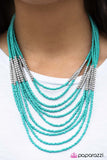 Paparazzi "Get With The BEAD" Blue Necklace & Earring Set Paparazzi Jewelry