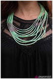 Paparazzi "Get With The BEAD" Green Necklace & Earring Set Paparazzi Jewelry