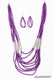 Paparazzi "Get With The BEAD" Purple  Necklace & Earring Set Paparazzi Jewelry