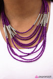 Paparazzi "Get With The BEAD" Purple  Necklace & Earring Set Paparazzi Jewelry