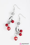 Paparazzi "Get With The Times - Red" earring Paparazzi Jewelry