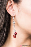 Paparazzi "Get With The Times - Red" earring Paparazzi Jewelry