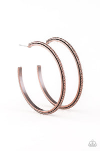 Paparazzi "Girl Gang" Copper Earrings Paparazzi Jewelry