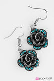 Paparazzi "Give Her Roses" Blue Earrings Paparazzi Jewelry