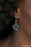 Paparazzi "Give Her Roses" Blue Earrings Paparazzi Jewelry