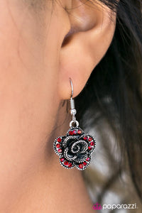 Paparazzi "Give Her Roses" Red Earrings Paparazzi Jewelry