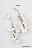 Paparazzi "Give Me A BAROQUE!" White Earrings Paparazzi Jewelry