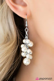 Paparazzi "Give Me A BAROQUE!" White Earrings Paparazzi Jewelry