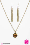 Paparazzi "Give Me The Moon - Brass" necklace Paparazzi Jewelry