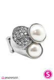 Paparazzi "Glam Bomb" White Ring Paparazzi Jewelry