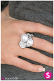 Paparazzi "Glam Bomb" White Ring Paparazzi Jewelry