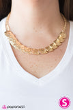 Paparazzi "GLAM Cave - Gold" Necklace & Earring Set Paparazzi Jewelry