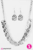 Paparazzi "GLAM Cave - Silver" Necklace & Earring Set Paparazzi Jewelry