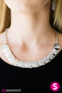 Paparazzi "GLAM Cave - Silver" Necklace & Earring Set Paparazzi Jewelry