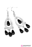 Paparazzi "Glam Challenge - Black" earring Paparazzi Jewelry