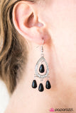 Paparazzi "Glam Challenge - Black" earring Paparazzi Jewelry