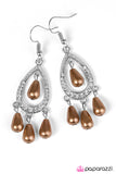 Paparazzi "Glam Challenge - Brown" earring Paparazzi Jewelry