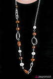 Paparazzi "Glam Grotto" Brown Necklace & Earring Set Paparazzi Jewelry