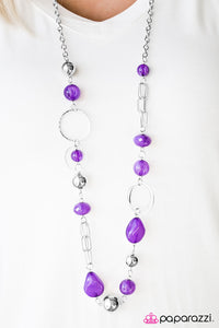 Paparazzi "Glam Grotto" Purple Necklace & Earring Set Paparazzi Jewelry