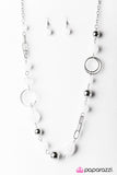 Paparazzi "Glam Grotto" White Necklace & Earring Set Paparazzi Jewelry