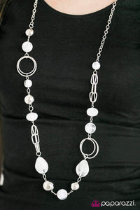 Paparazzi "Glam Grotto" White Necklace & Earring Set Paparazzi Jewelry