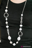 Paparazzi "Glam Grotto" White Necklace & Earring Set Paparazzi Jewelry