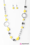 Paparazzi "Glam Grotto" Yellow Necklace & Earring Set Paparazzi Jewelry