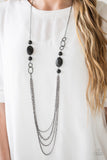 Paparazzi "GLAMMED By Association - Black" necklace Paparazzi Jewelry