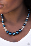 Paparazzi "GLAM Straight!" Blue Necklace & Earring Set Paparazzi Jewelry