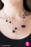 Paparazzi "Glam Theory" Black Necklace & Earring Set Paparazzi Jewelry