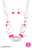 Paparazzi "Glam Theory" Pink Necklace & Earring Set Paparazzi Jewelry