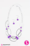 Paparazzi "Glam Theory" Purple Necklace & Earring Set Paparazzi Jewelry