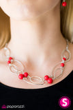 Paparazzi "Glam Theory" Red Necklace & Earring Set Paparazzi Jewelry