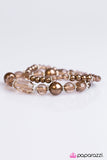 Paparazzi "Glass Crowns - Brown" bracelet Paparazzi Jewelry