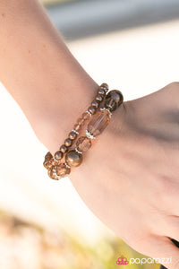 Paparazzi "Glass Crowns - Brown" bracelet Paparazzi Jewelry