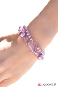 Paparazzi "Glass Crowns - Purple" bracelet Paparazzi Jewelry