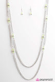 Paparazzi "Glass Half FANCIFUL" Green Necklace & Earring Set Paparazzi Jewelry