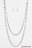 Paparazzi "Glass Half FANCIFUL" Blue Necklace & Earring Set Paparazzi Jewelry