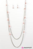 Paparazzi "Glass Half FANCIFUL" Orange Necklace & Earring Set Paparazzi Jewelry