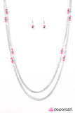 Paparazzi "Glass Half FANCIFUL" Pink Necklace & Earring Set Paparazzi Jewelry