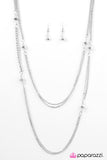 Paparazzi "Glass Half FANCIFUL - Silver" necklace Paparazzi Jewelry