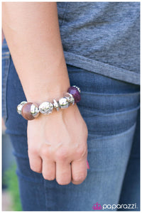 Paparazzi "Glass Half Full - Purple" bracelet Paparazzi Jewelry