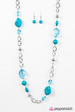 Paparazzi "GLASS-ical Music" Blue Necklace & Earring Set Paparazzi Jewelry