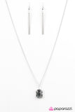 Paparazzi "GLASSY Lady" Silver Necklace & Earring Set Paparazzi Jewelry