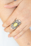 Paparazzi "GLEAM Big" Yellow Ring Paparazzi Jewelry