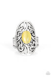 Paparazzi "GLEAM Big" Yellow Ring Paparazzi Jewelry