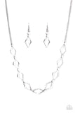 Paparazzi "GLISTEN To Me - Silver" necklace Paparazzi Jewelry